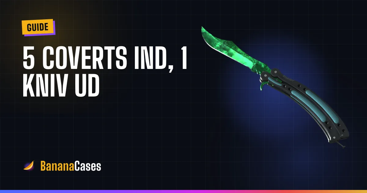 Butterfly Knife Gamma Doppler på forsiden af BananaCases' guide til kniv-trade-up