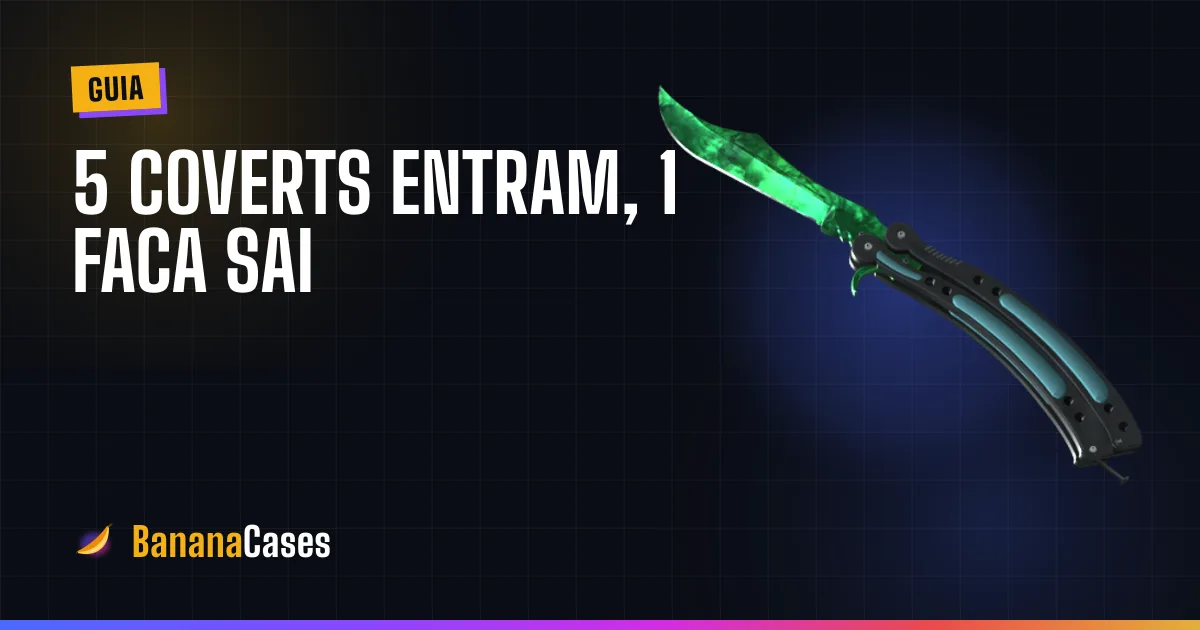 Butterfly Knife Gamma Doppler na capa do guia de trade-up de faca da BananaCases