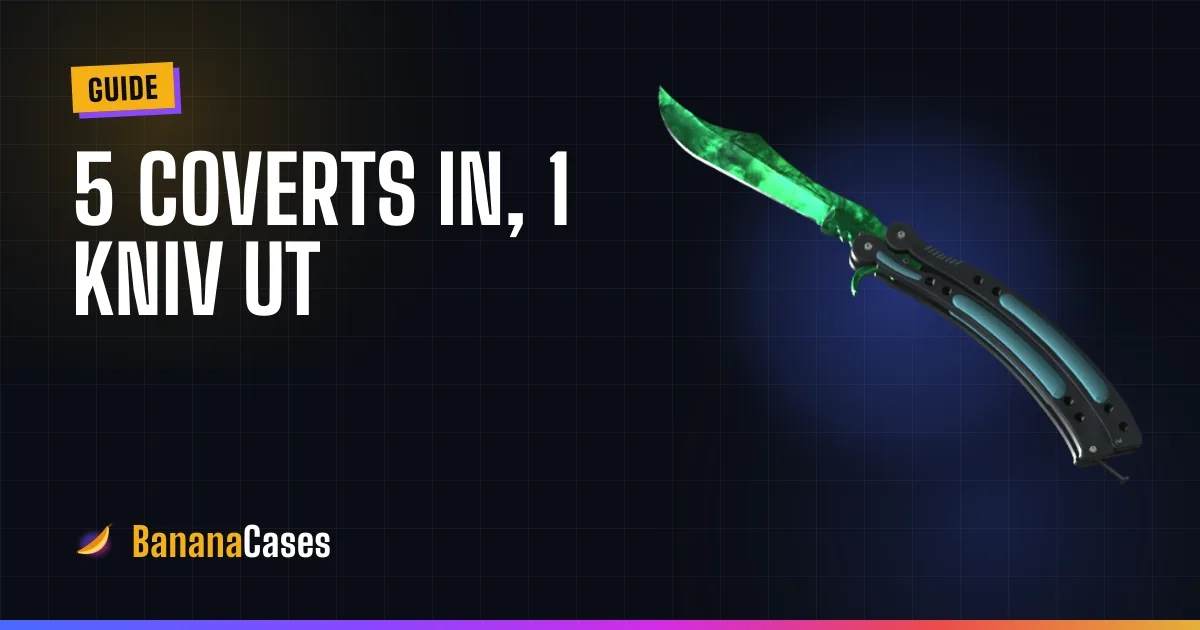 Butterfly Knife Gamma Doppler på omslaget till BananaCases guide om kniv-trade-up