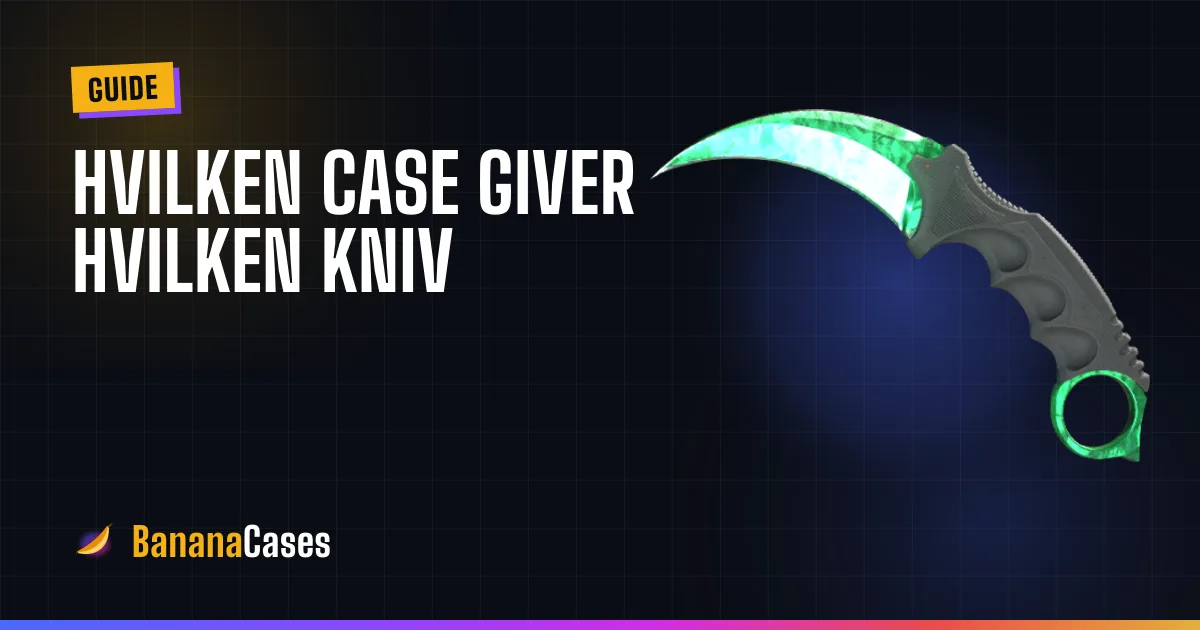 Karambit Gamma Doppler på forsiden af BananaCases' knivliste