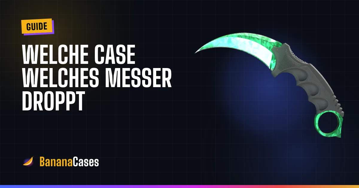 Karambit Gamma Doppler auf dem Cover der BananaCases-Messerliste