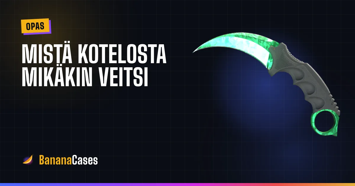 Karambit Gamma Doppler BananaCasesin veitsilistan kansikuvassa