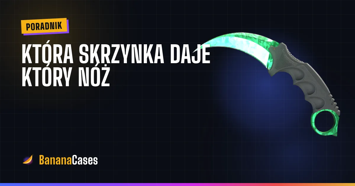 Karambit Gamma Doppler na okładce listy noży BananaCases