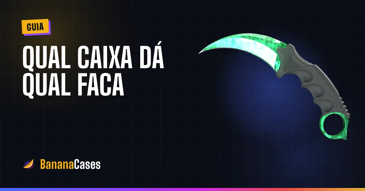 Karambit Gamma Doppler na capa da lista de facas da BananaCases